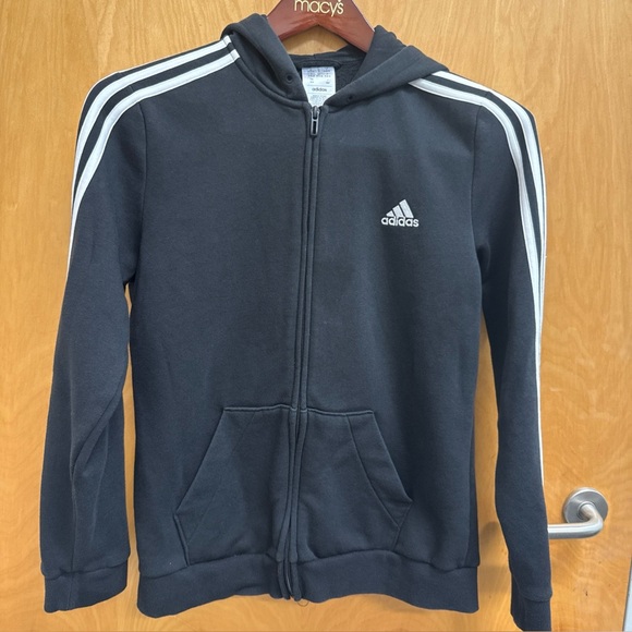 Adidas Essentials Fleece 3-Stripes Full-Zip Mens Hoodie Medium - Picture 1 of 7